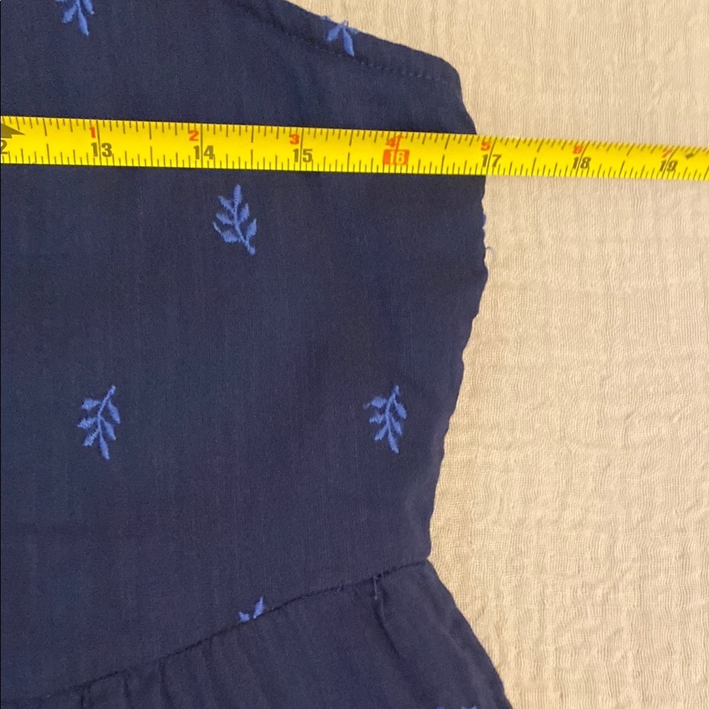 Old Navy Votton Blue Sleeveless Embroidered Dress. Size Xs - Picture 8 of 10